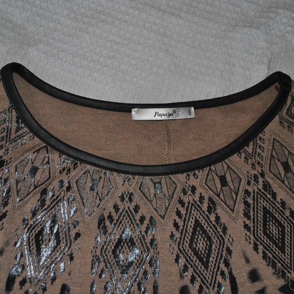 Crop with Faux Leather Accents - Picture 2 of 4